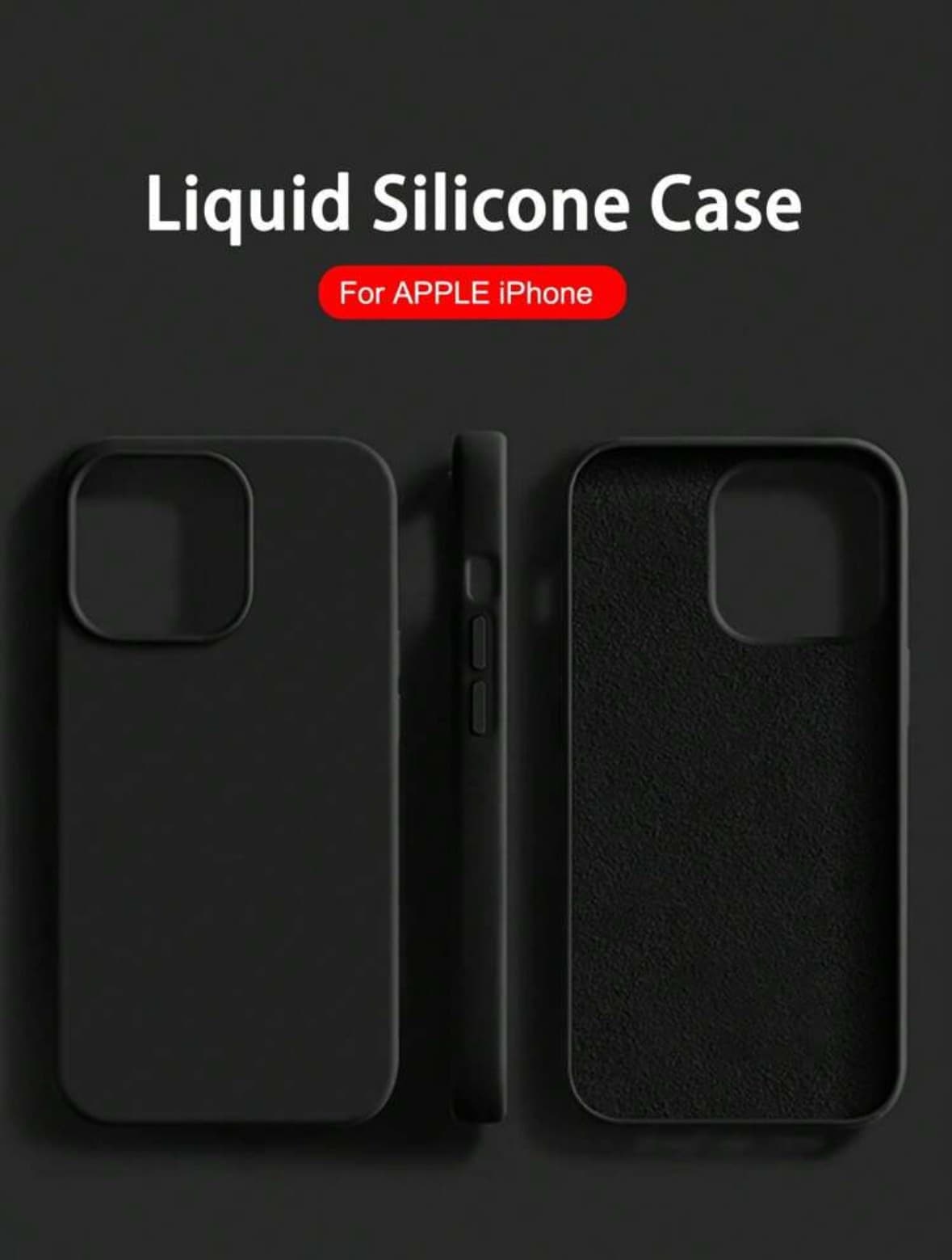 Black luxury liquid silicone shockproof case